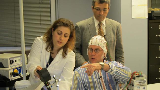 John Elder Robison with the Harvard scientists helping to rewire his brain.